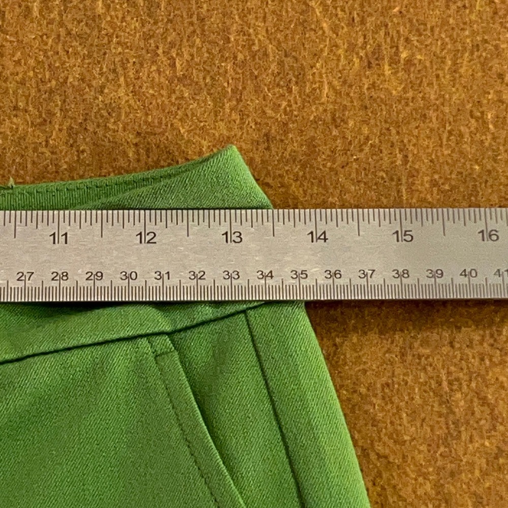 WHBM Women 00R Green Zoey Straight Ankle Pandora Pants NWT - Picture 5 of 9